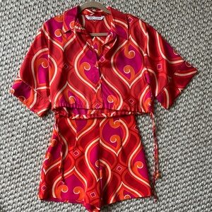 Zara Orange and Pink Patterned Set